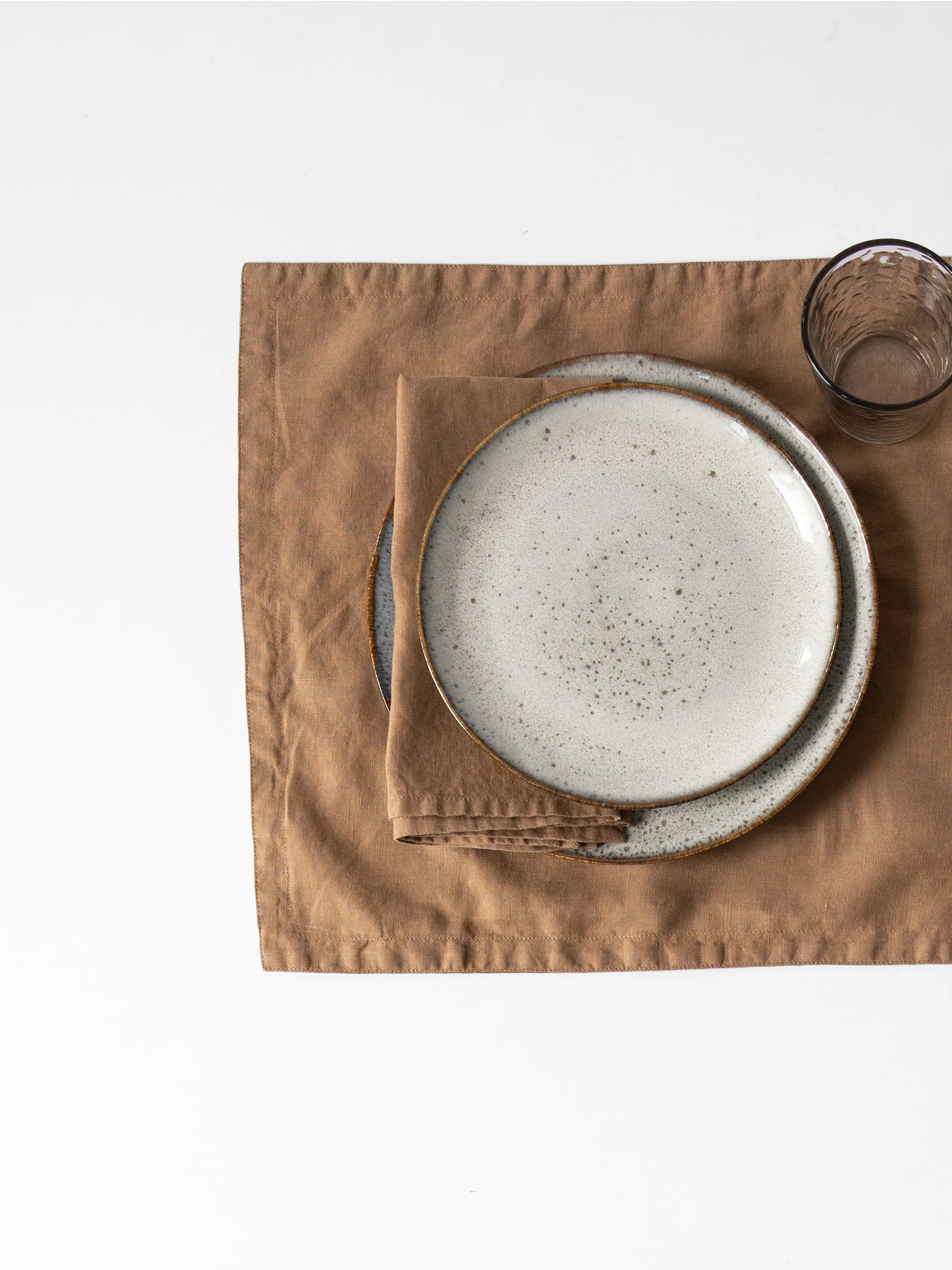 Set de table Tell Me More lin 35x50 cm, Noisette Tell Me More
