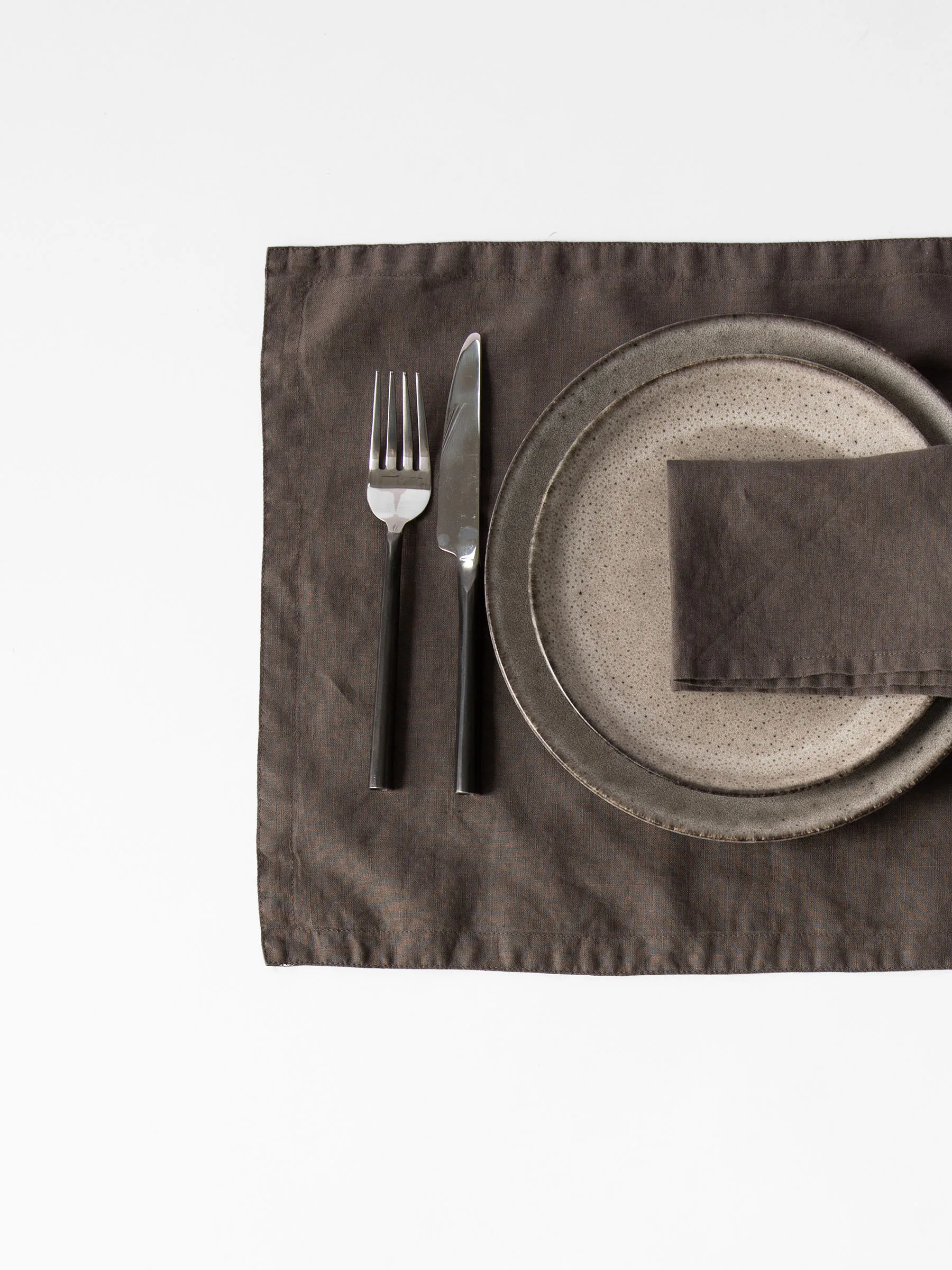 Set de table Tell Me More lin 35x50 cm, Taupe Tell Me More