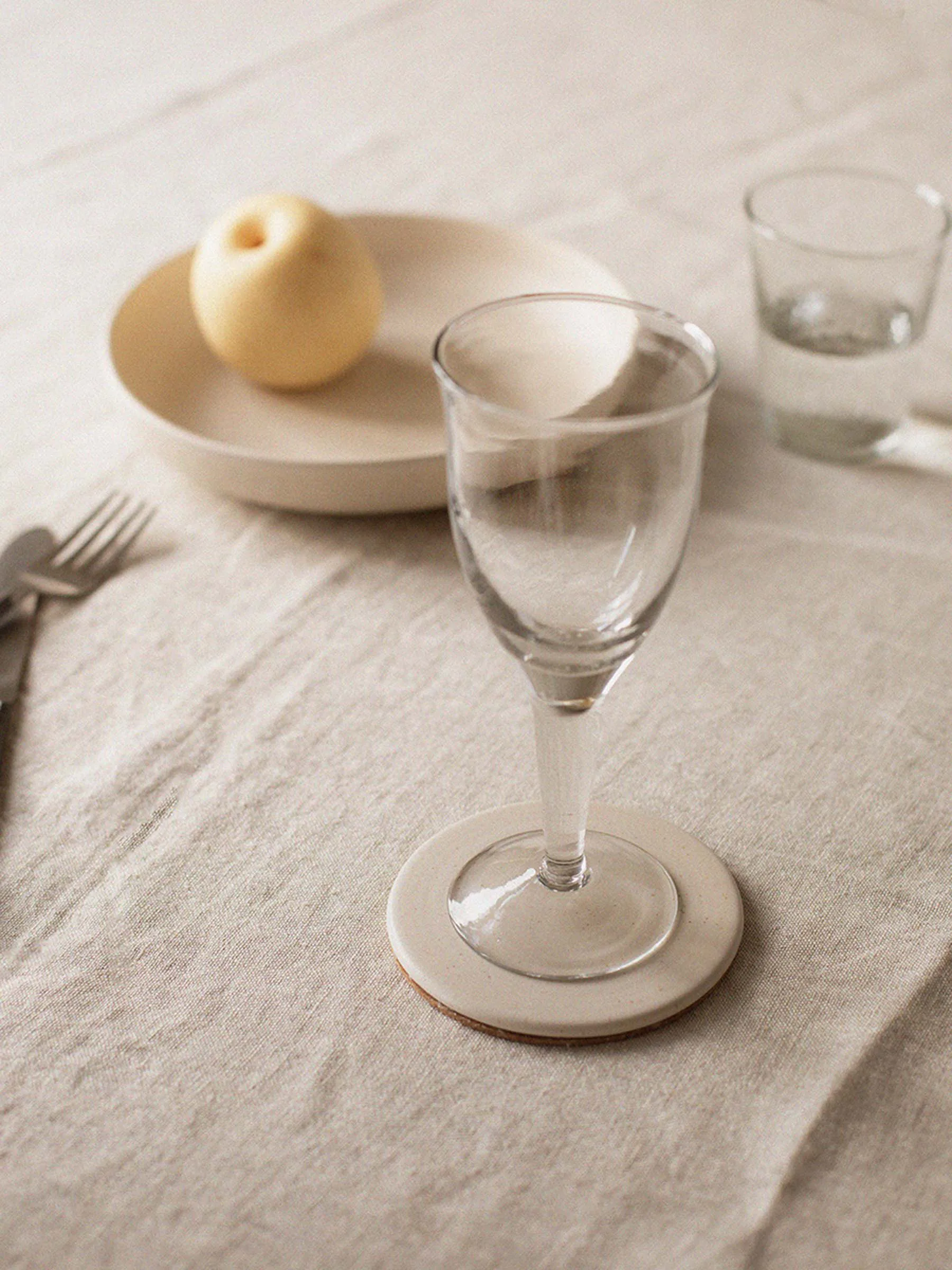 Sous-verres Palermo Ø11 cm, Off-White Tell Me More