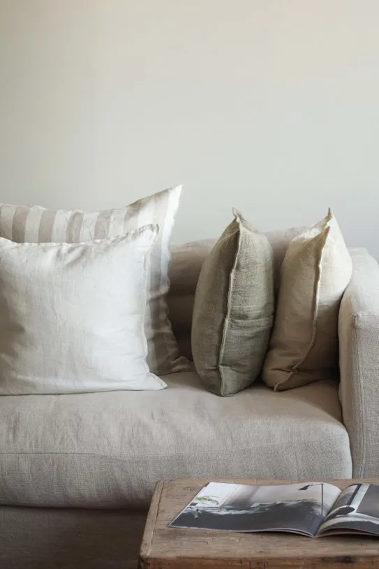 Taie en lin Marion 50x50 cm, Dune Tell Me More