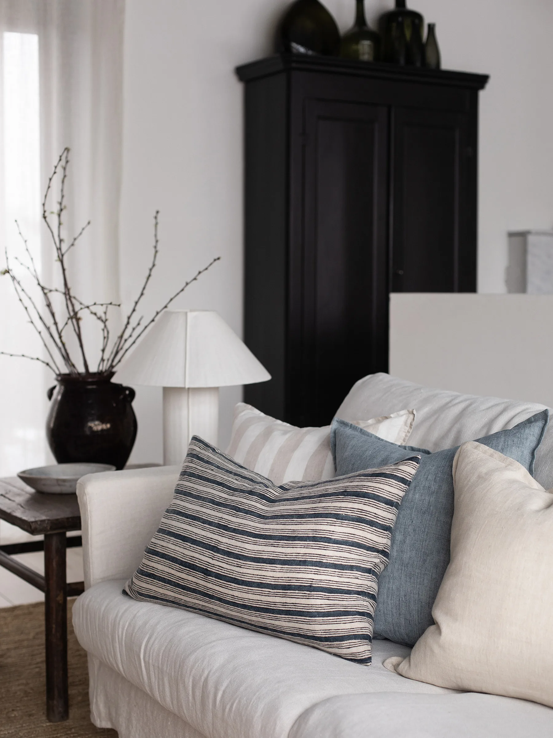 Taie en lin Marion 50x50 cm, Ocean Tell Me More