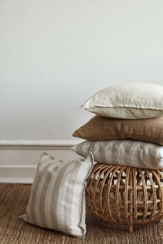 Taie en lin Marion 50x50 cm, Wheat Tell Me More