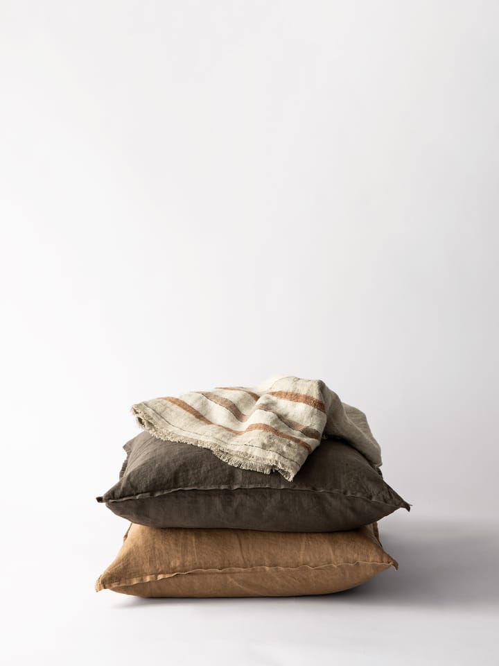 Taie Washed linen 50x50cm, Noisette Tell Me More
