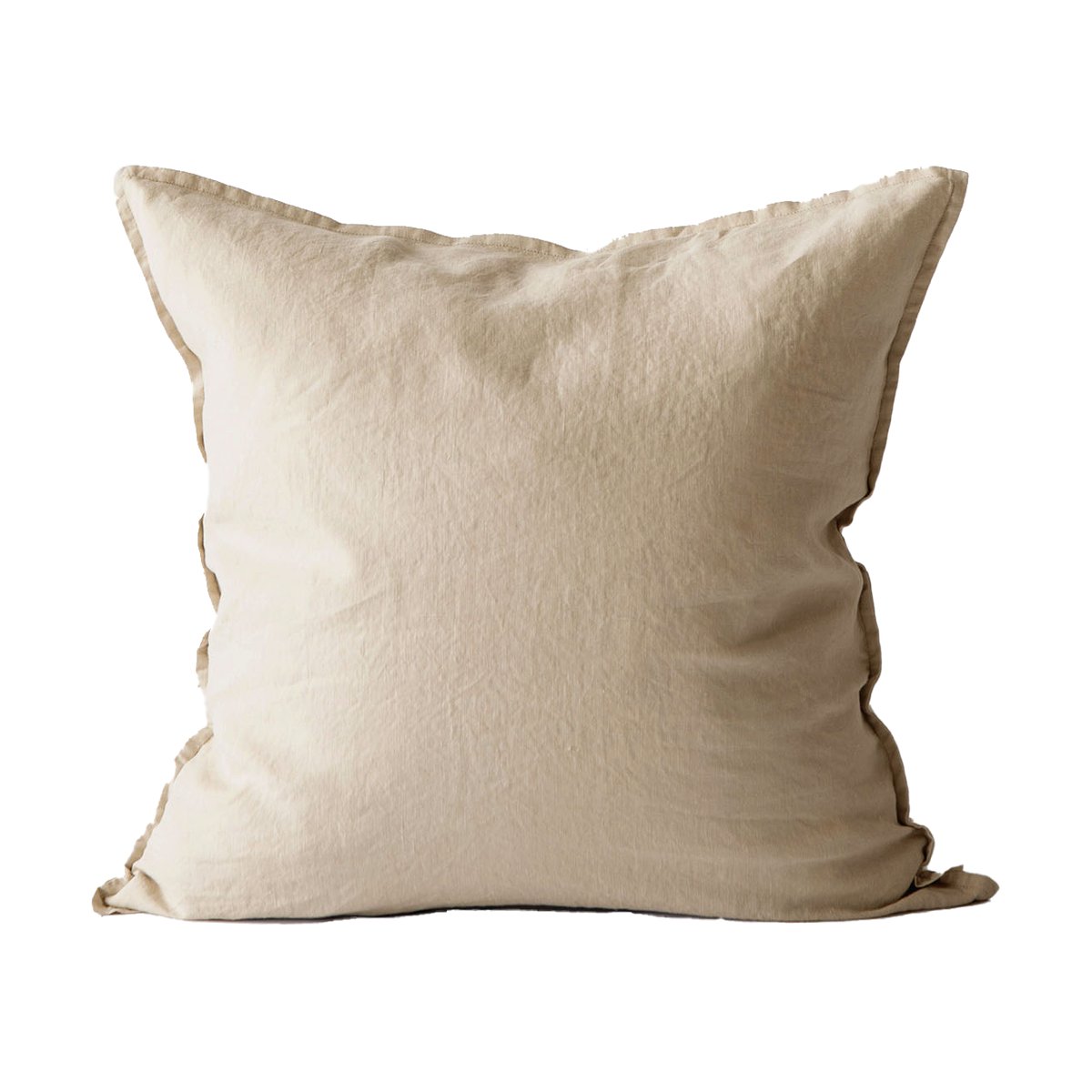Tell Me More Taie Washed linen 50x50cm Sand | Design Scandinave | Housses de coussin | Beige