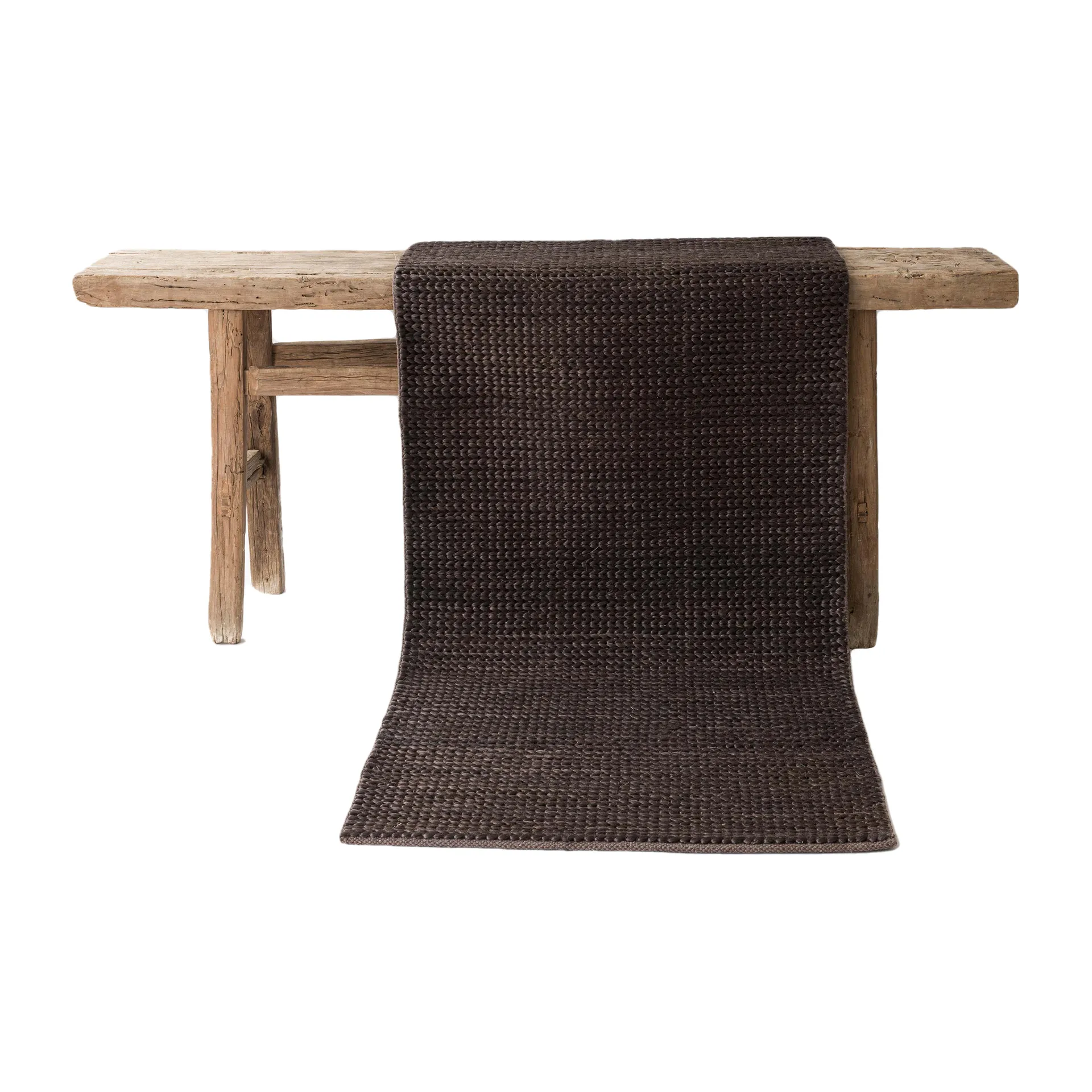 Tapis en chanvre Mid knot 80x200 cm, Brown Tell Me More