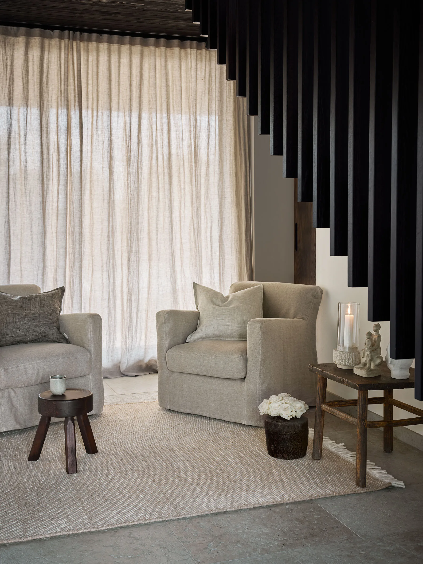 Tapis en laine Nelson, Beige‑Off-White, 200x300 cm Tell Me More