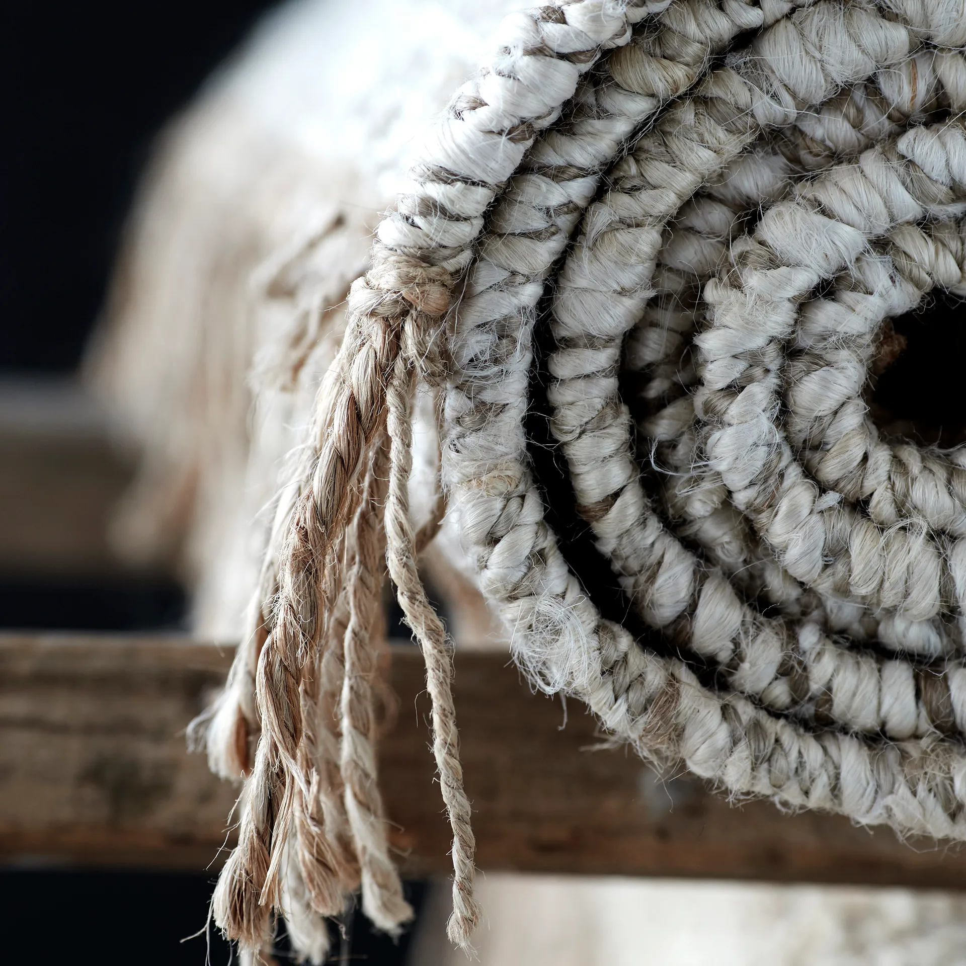 Tapis Hemp Nature-blanc, 140 x 200cm Tell Me More