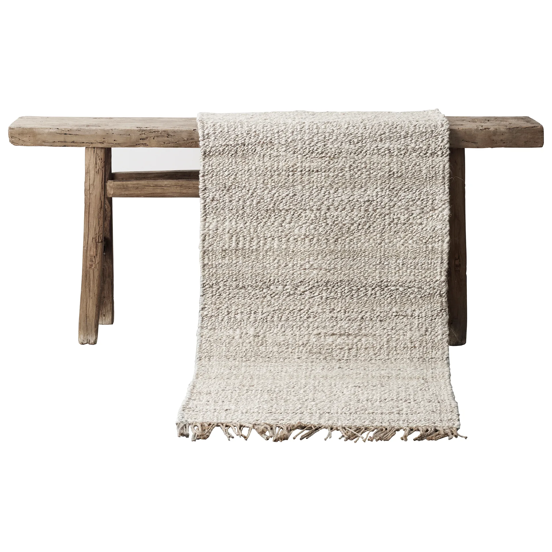 Tapis Hemp Nature-blanc, 80 x 150cm Tell Me More