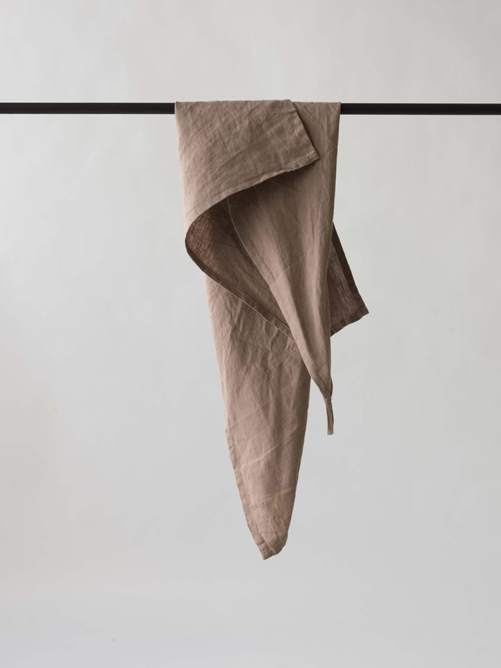 Torchon en lin Tell me more 50 x 70cm, Chestnut Tell Me More