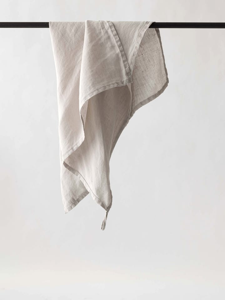 Torchon en lin Tell me more 50 x 70cm, Gris chaud Tell Me More