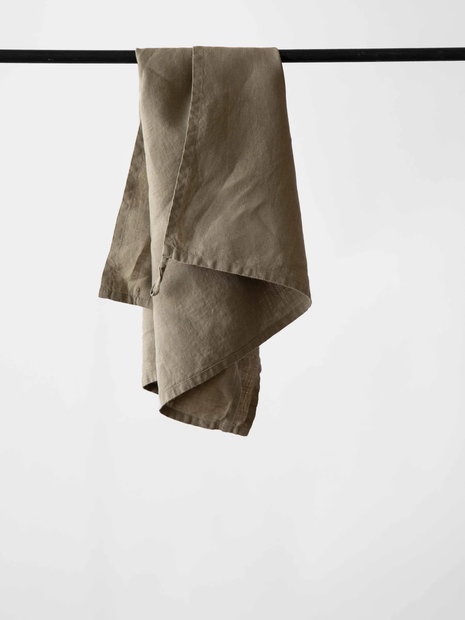 Torchon en lin Tell me more 50 x 70cm, Olive Tell Me More