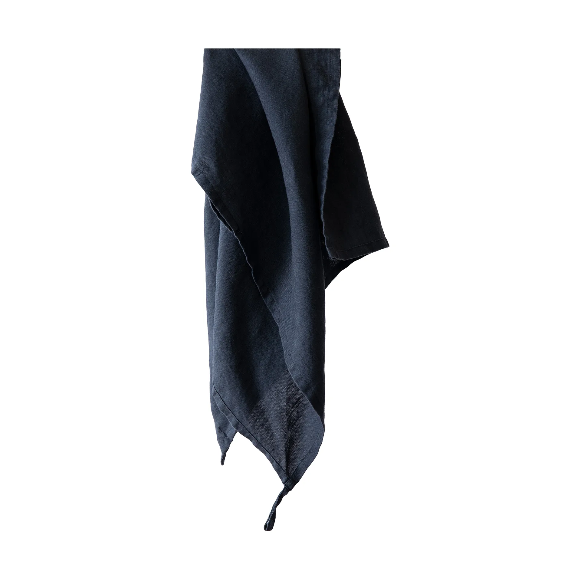 Torchon en lin Tell Me More 50x70 cm, Bleu nuit Tell Me More