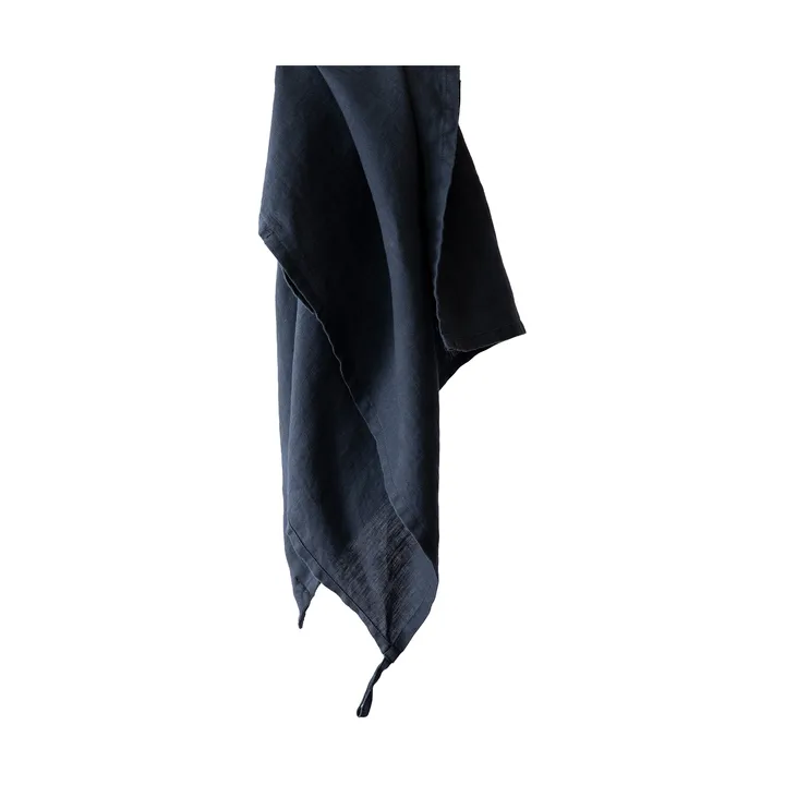 Torchon en lin Tell Me More 50x70 cm - Bleu nuit - Tell Me More