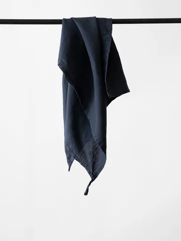 Torchon en lin Tell Me More 50x70 cm - Bleu nuit - Tell Me More