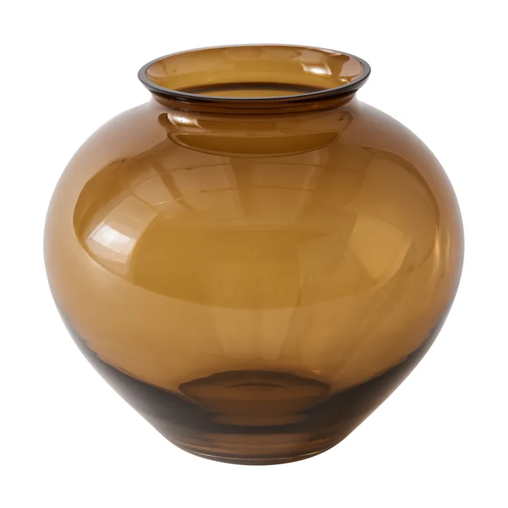 Vase Velino - Brun ambré, Ø20,5x18,5 cm - Tell Me More