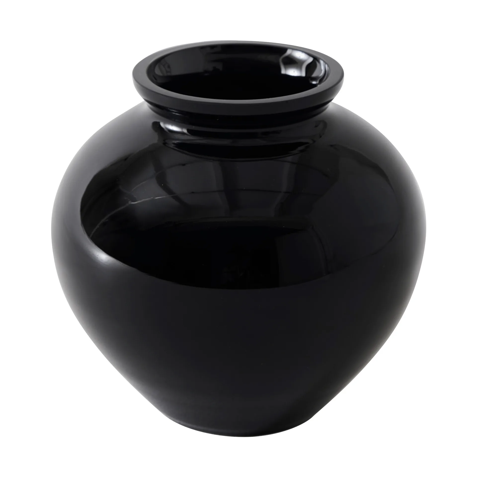 Vase Velino, Noir, Ø12,5x11,5 cm Tell Me More