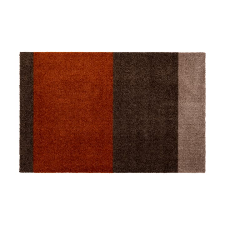 Stripes by tica, horizontal, paillasson - Brown-terracotta, 60x90 cm - tica copenhagen