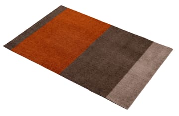 Stripes by tica, horizontal, paillasson - Brown-terracotta, 60x90 cm - tica copenhagen