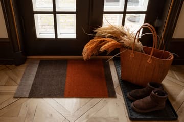 Stripes by tica, horizontal, paillasson - Brown-terracotta, 60x90 cm - tica copenhagen