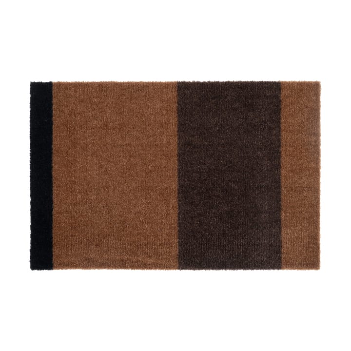 Stripes by tica, horizontal, paillasson - Cognac-dark brown-black, 40x60 cm - tica copenhagen