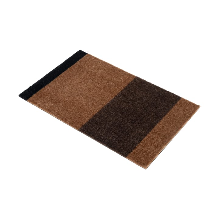 Stripes by tica, horizontal, paillasson - Cognac-dark brown-black, 40x60 cm - tica copenhagen