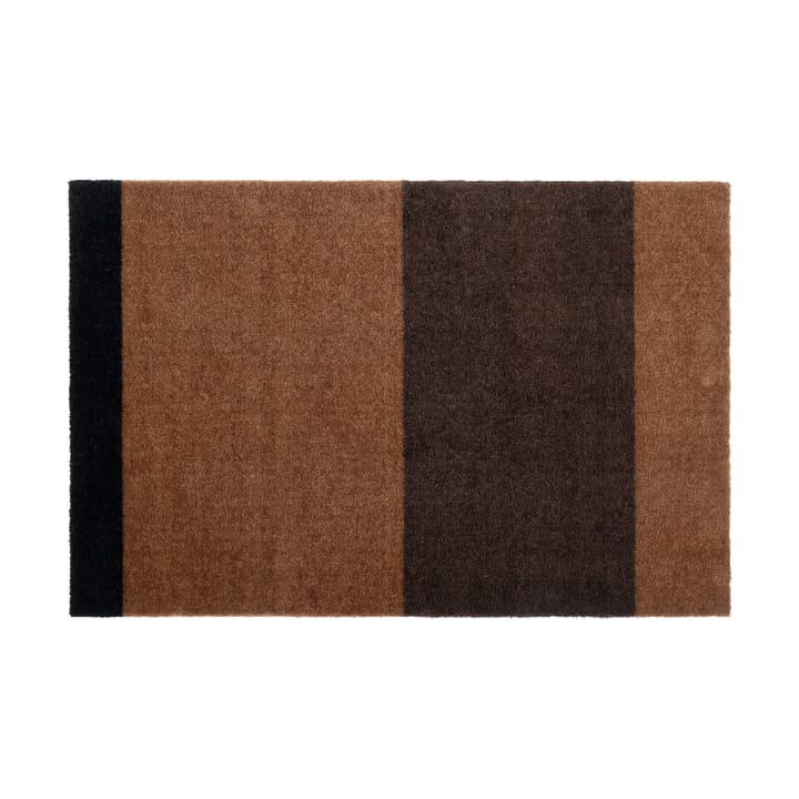 Stripes by tica, horizontal, paillasson - Cognac-dark brown-black, 60x90 cm - tica copenhagen