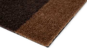 Stripes by tica, horizontal, paillasson - Cognac-dark brown-black, 60x90 cm - tica copenhagen