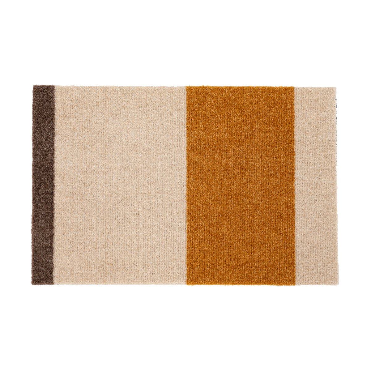 tica copenhagen Stripes by tica, horizontal, paillasson Ivory-dijon-brown, 40x60 cm