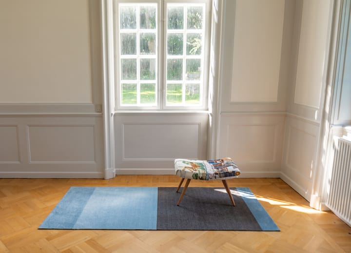 Stripes by tica, horizontal, tapis de couloir - Blue-steel grey, 90x200 cm - tica copenhagen