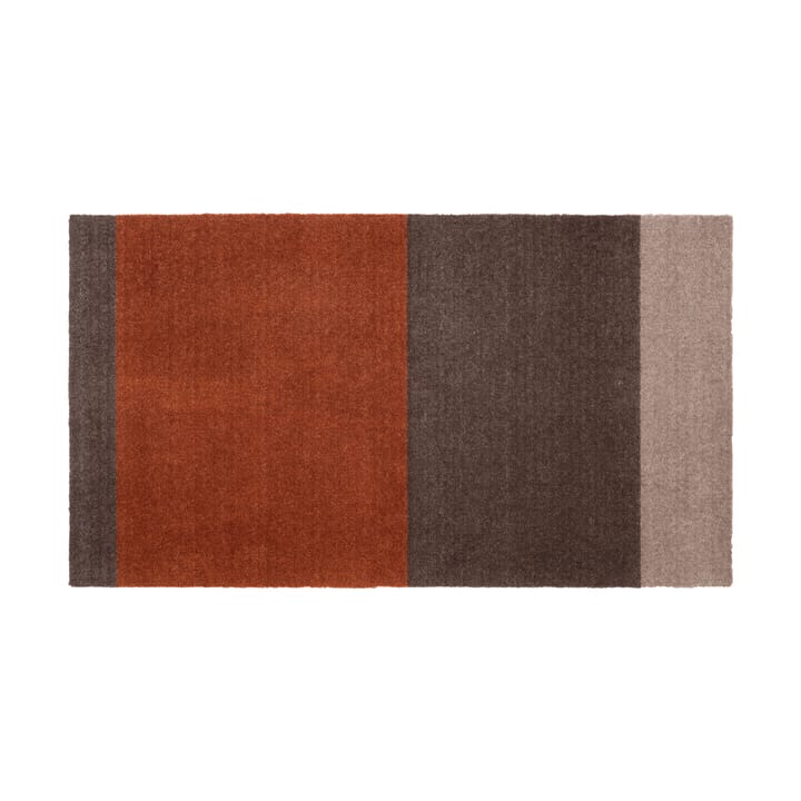 Stripes by tica, horizontal, tapis de couloir - Brown-terracotta, 67x120 cm - tica copenhagen