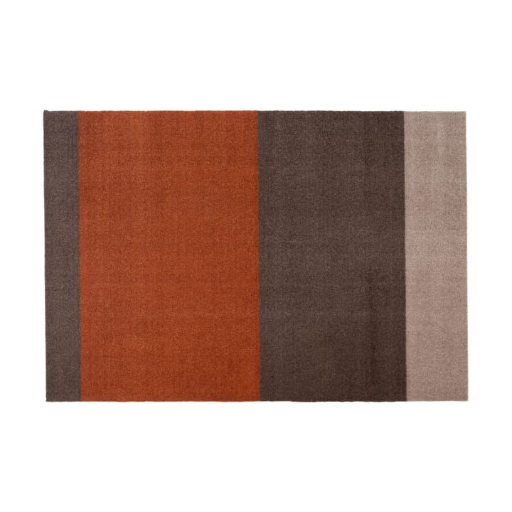 Stripes by tica, horizontal, tapis de couloir - Brown-terracotta, 90x130 cm - tica copenhagen