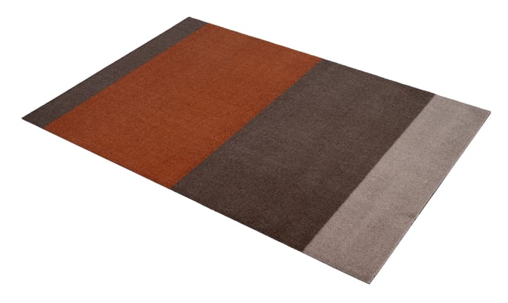 Stripes by tica, horizontal, tapis de couloir - Brown-terracotta, 90x130 cm - tica copenhagen