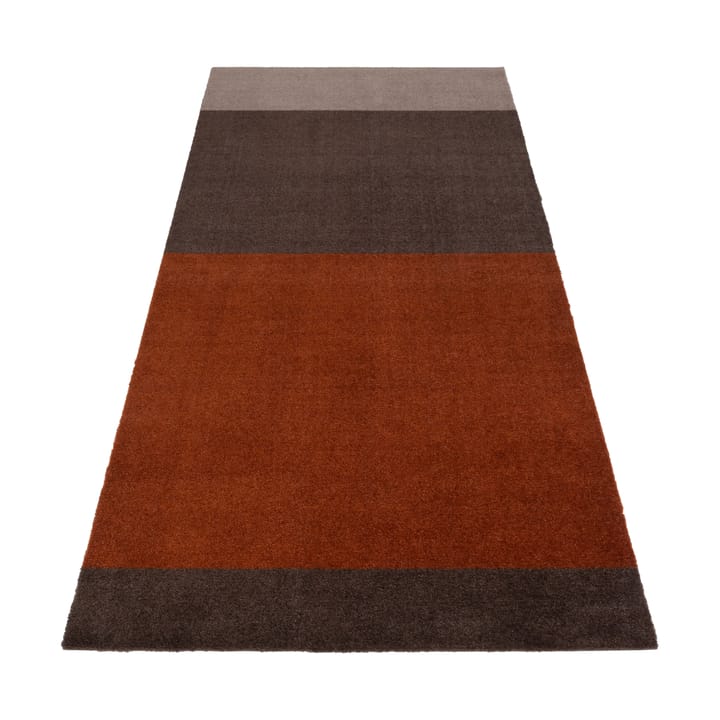 Stripes by tica, horizontal, tapis de couloir - Brown-terracotta, 90x200 cm - tica copenhagen