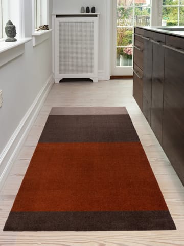 Stripes by tica, horizontal, tapis de couloir - Brown-terracotta, 90x200 cm - tica copenhagen