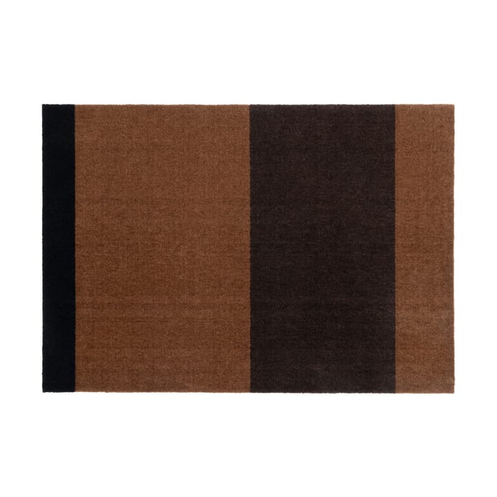 Stripes by tica, horizontal, tapis de couloir - Cognac-dark brown-black, 90x130 cm - Tica copenhagen