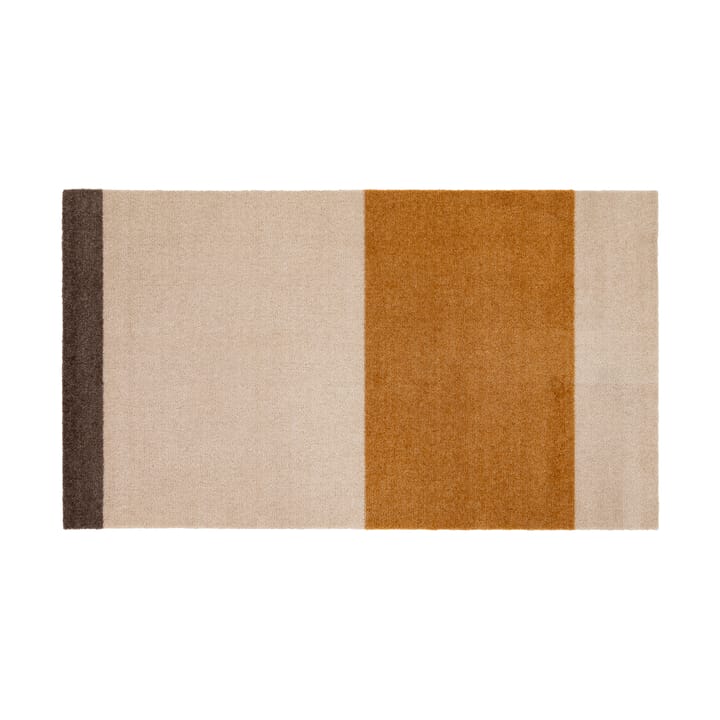 Stripes by tica, horizontal, tapis de couloir - Ivory-dijon-brown, 67x120 cm - tica copenhagen