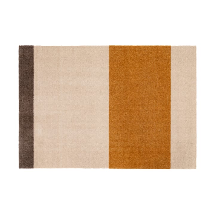 Stripes by tica, horizontal, tapis de couloir - Ivory-dijon-brown, 90x130 cm - Tica copenhagen