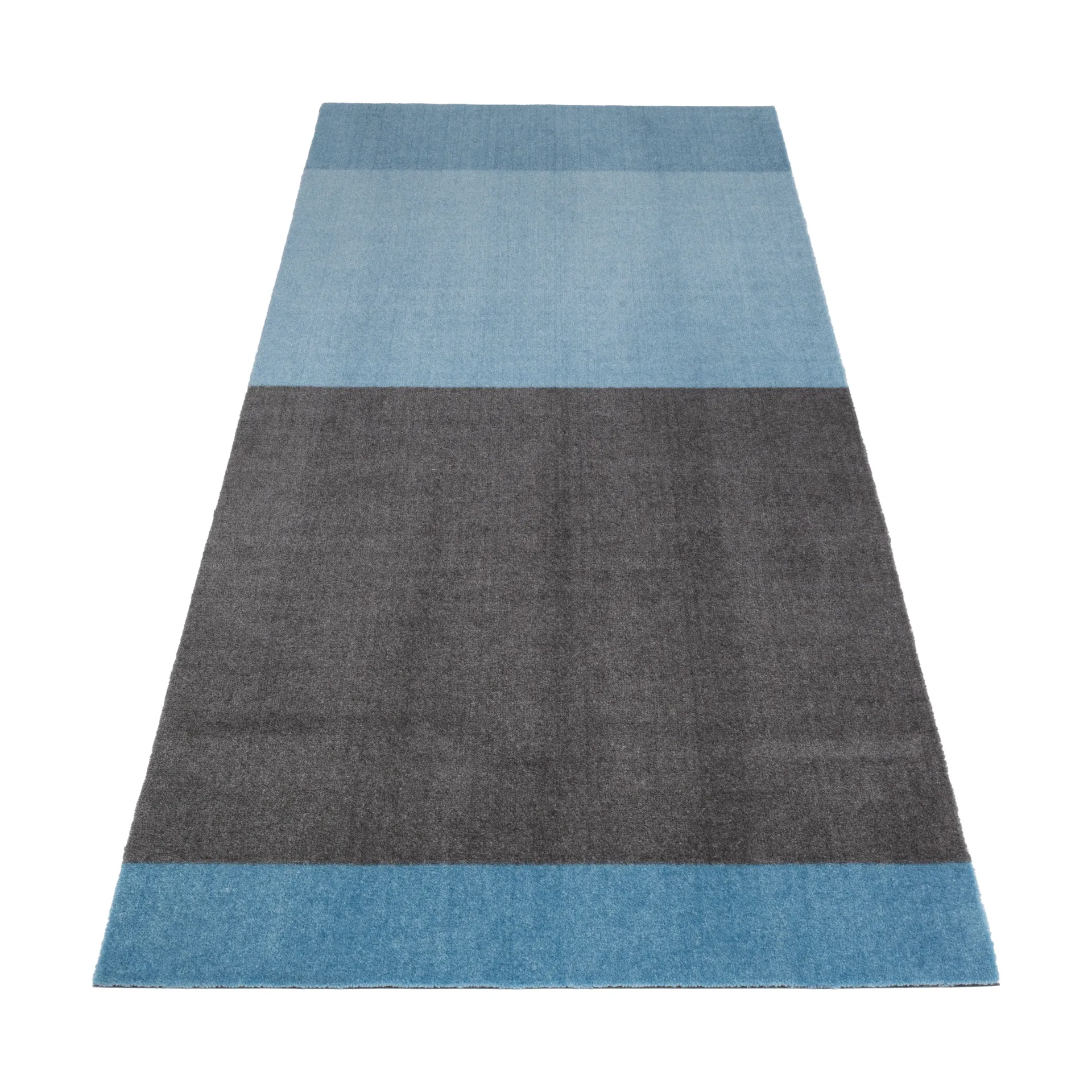 Stripes by tica tapis de couloir horizontal, Blue-steel grey, 90x200 cm tica copenhagen