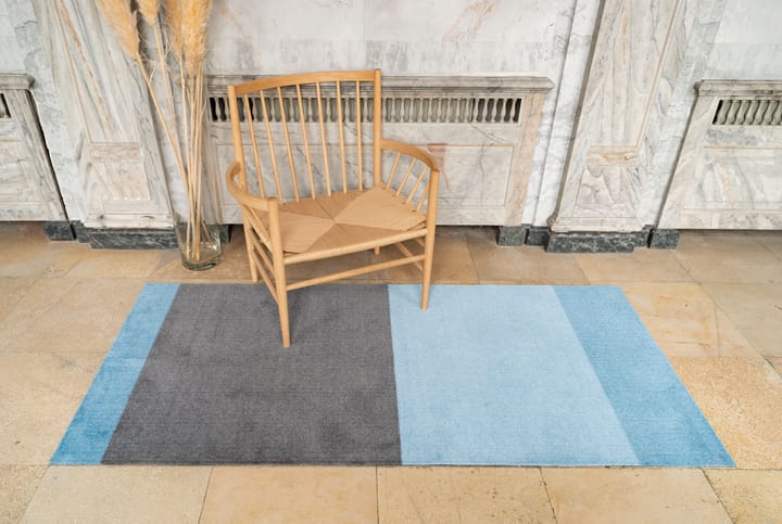 Stripes by tica tapis de couloir horizontal, Blue-steel grey, 90x200 cm tica copenhagen