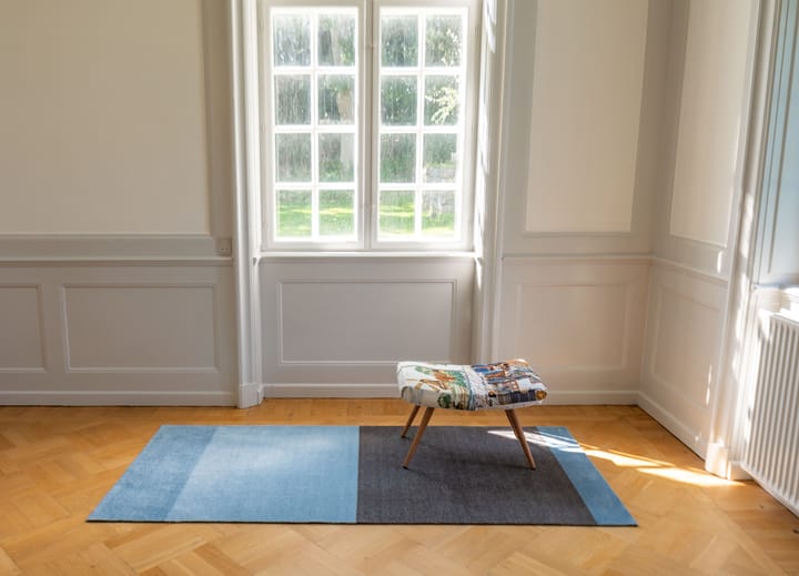 Stripes by tica tapis de couloir horizontal, Blue-steel grey, 90x200 cm tica copenhagen