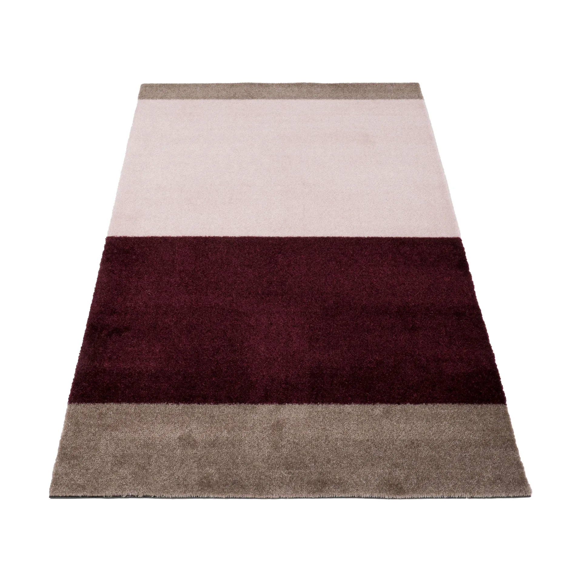 Stripes by tica tapis de couloir horizontal, Bordeaux-rose-sand, 67x120 cm tica copenhagen
