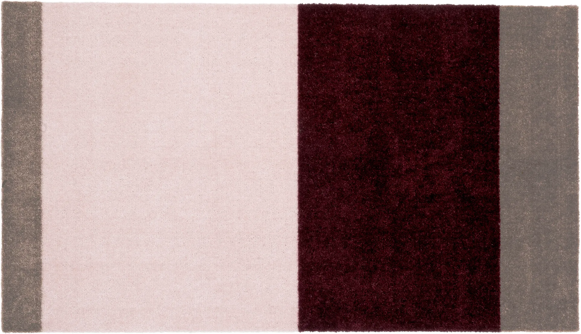 Stripes by tica tapis de couloir horizontal, Bordeaux-rose-sand, 67x120 cm tica copenhagen