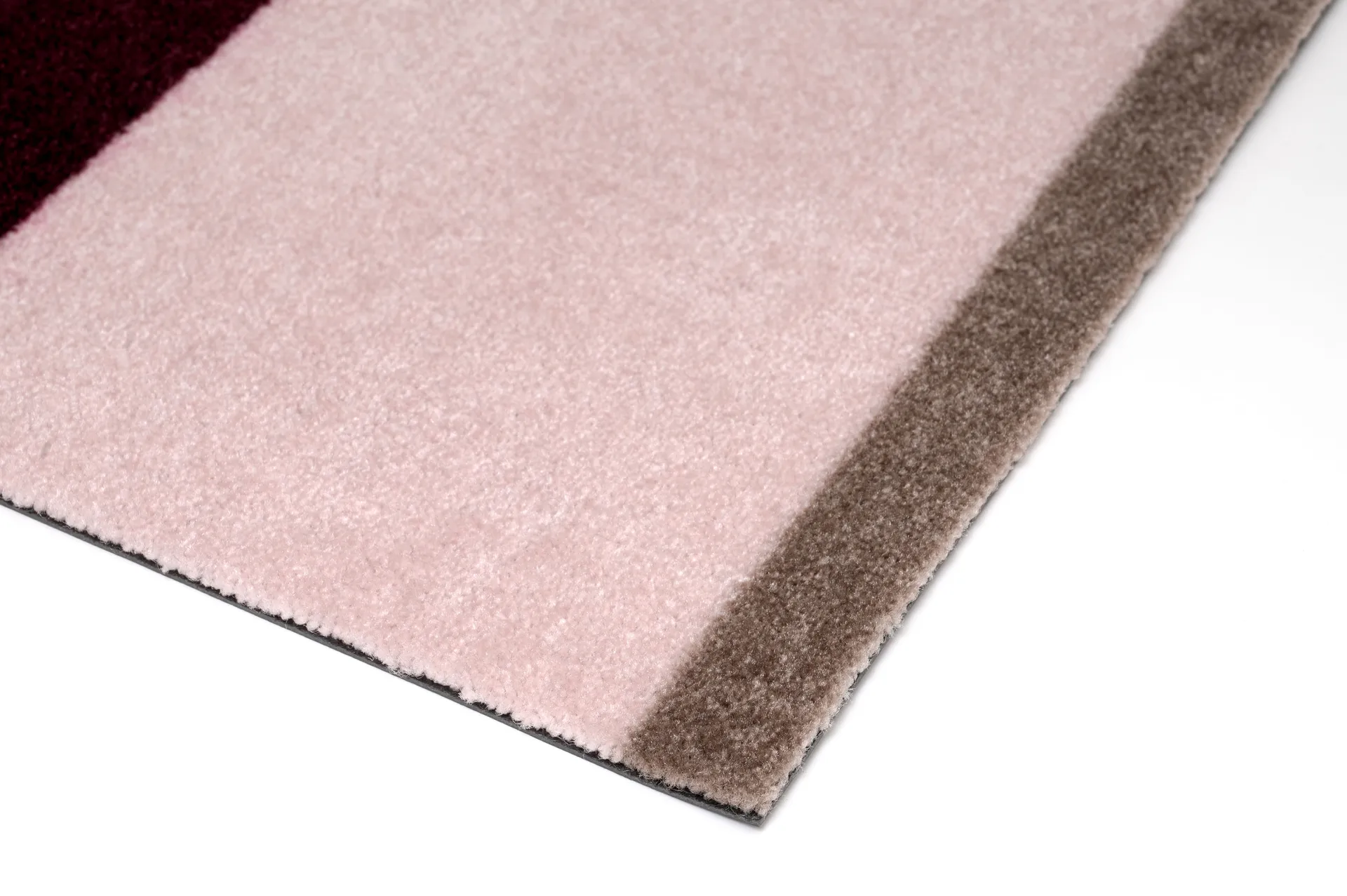 Stripes by tica tapis de couloir horizontal, Bordeaux-rose-sand, 67x120 cm tica copenhagen