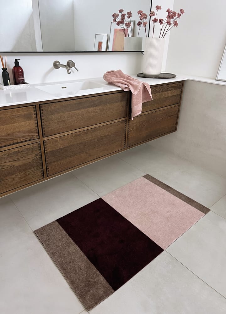 Stripes by tica tapis de couloir horizontal, Bordeaux-rose-sand, 67x120 cm tica copenhagen