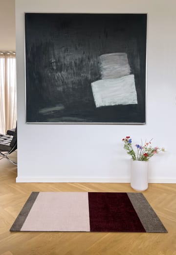 Stripes by tica tapis de couloir horizontal - Bordeaux-rose-sand, 67x120 cm - tica copenhagen