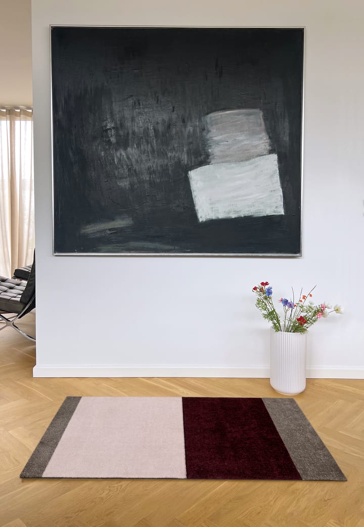 Stripes by tica tapis de couloir horizontal, Bordeaux-rose-sand, 67x120 cm tica copenhagen