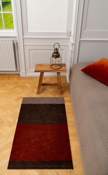 Stripes by tica tapis de couloir horizontal - Brown-terracotta, 67x120 cm - tica copenhagen