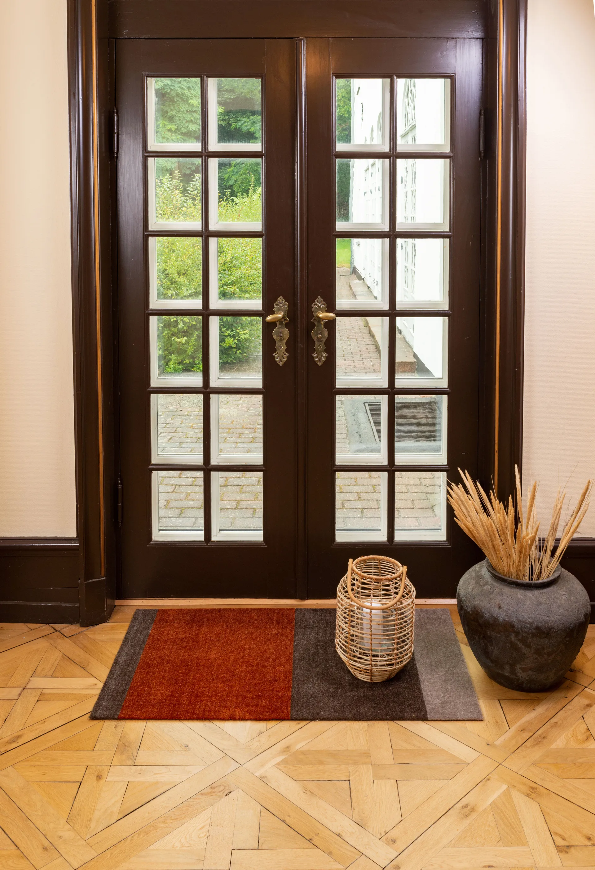 Stripes by tica tapis de couloir horizontal, Brown-terracotta, 67x120 cm tica copenhagen