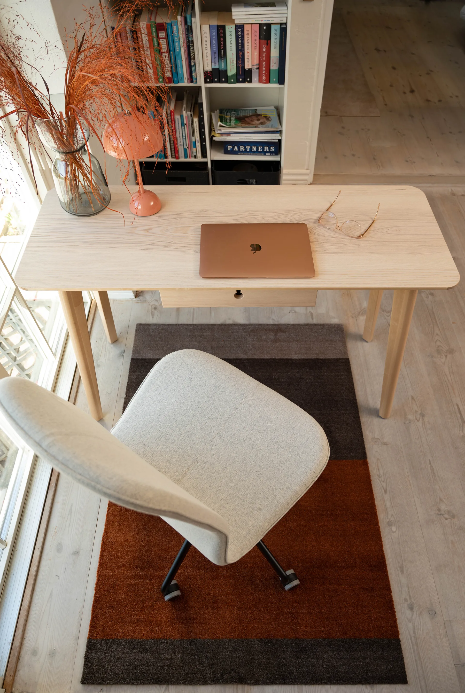 Stripes by tica tapis de couloir horizontal, Brown-terracotta, 90x130 cm tica copenhagen