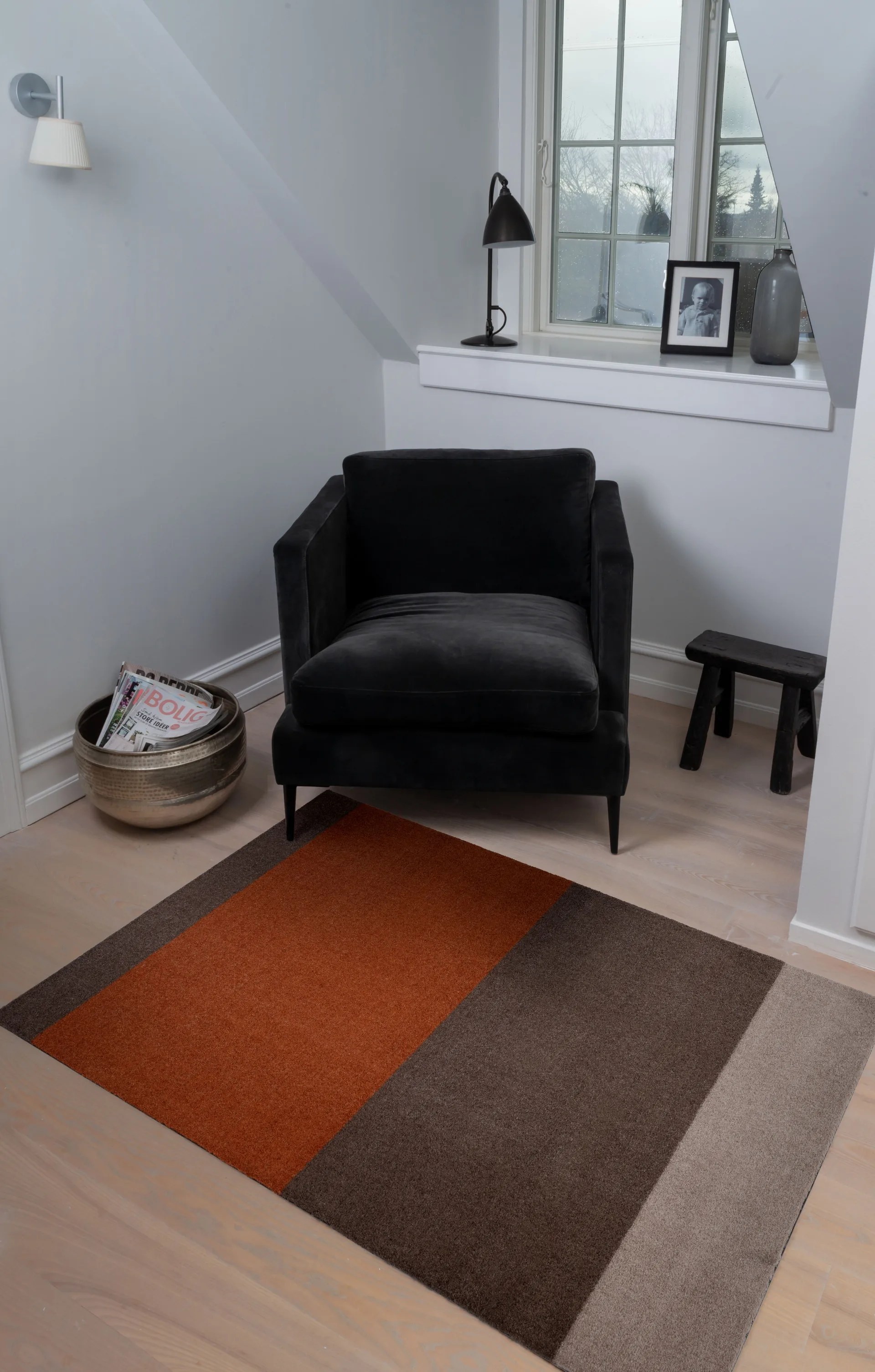 Stripes by tica tapis de couloir horizontal, Brown-terracotta, 90x130 cm tica copenhagen